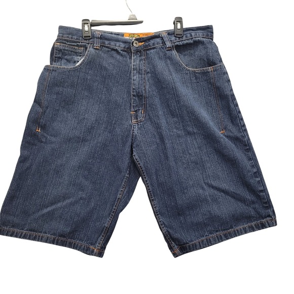 Evolution in Design Denim Shorts 40 Tiger Embroidered Y2K Hip Hop Streetwear - Picture 1 of 10